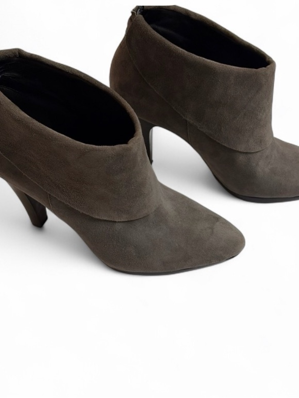 Banana Republic Taupe Suede Pointed-Toe Ankle Booties